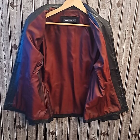 Black Leather Jacket Sz. Large - Picture 8 of 8